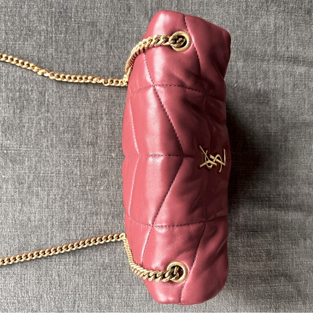 Authentic Yves Saint Laurent mini Loulou red puffer bag - Picture 12 of 14